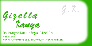 gizella kanya business card